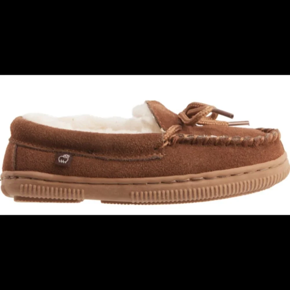 LAMO Baby Boys Slippers Moccasins Faux Fur Shearling Toddler 12 NIB